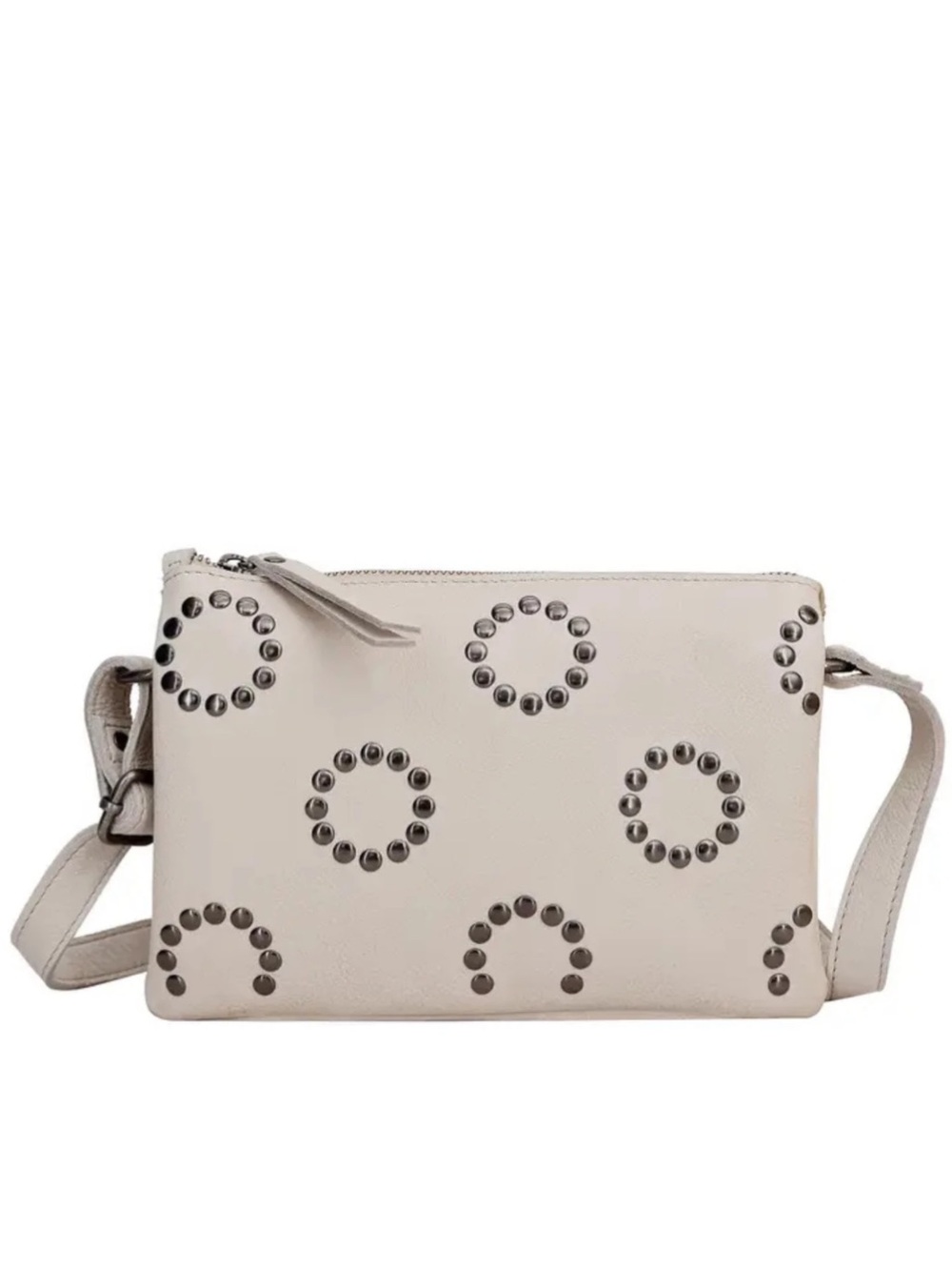 Latico Sunny Studded Crossbody Bag - Oat